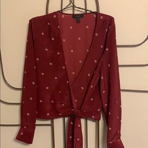 JCrew Silk Wrap Top